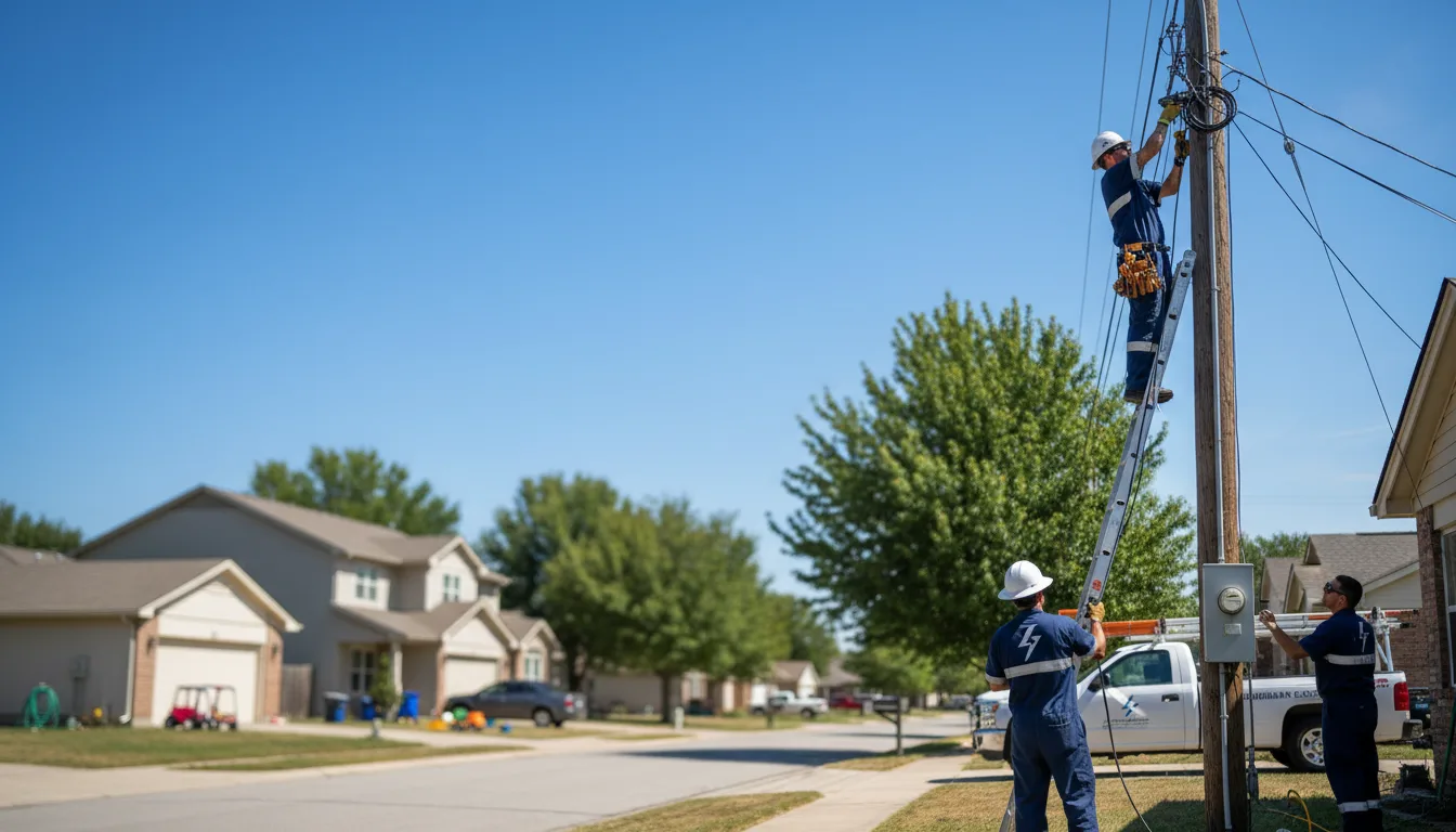 Residential electrician providing installation services in Panama, OK